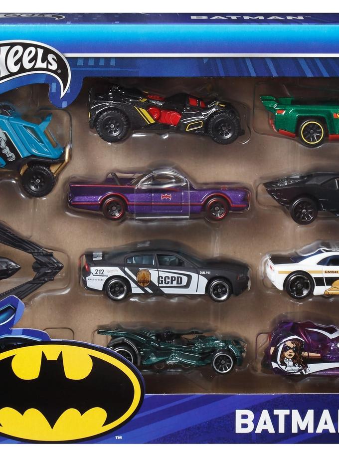 Hot Wheels 1:64 Scale Batman-Themed Toy Vehicles, Set Of 10 Best Buy