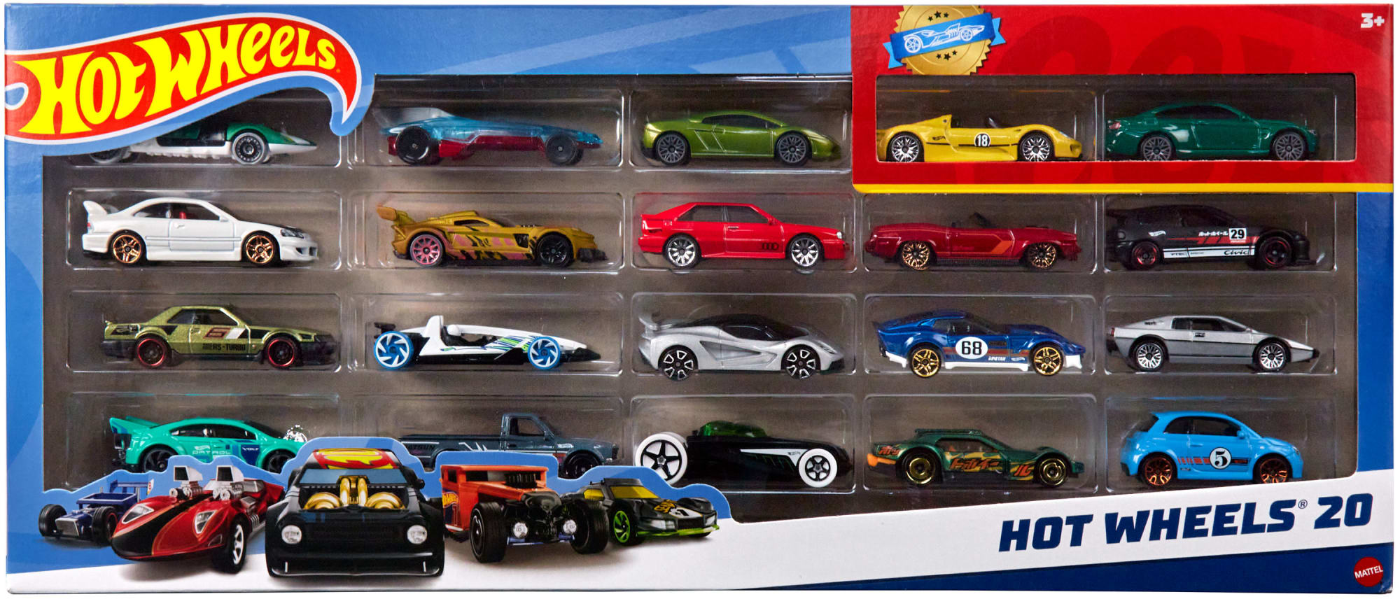 Hot Wheels 20-Car Pack, 20 1:64 Scale Toy Vehicles For Kids 3 Years & Older Best Buy