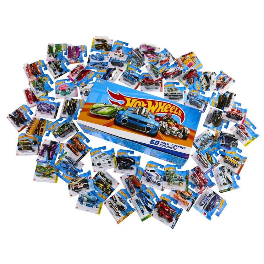 Hot Wheels 60-Pack1:64 Scale Die-Cast Toy Cars & Trucks Best Seller