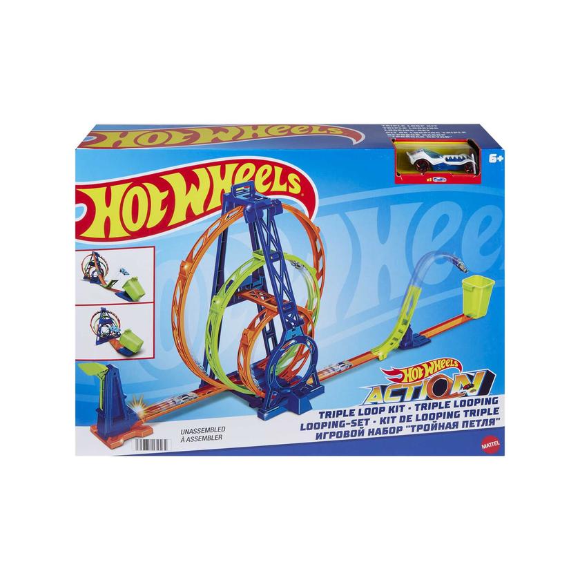 Hot Wheels-Action-Triple Looping-Kit Avec 1 Voiture Hot Wheels On Sale