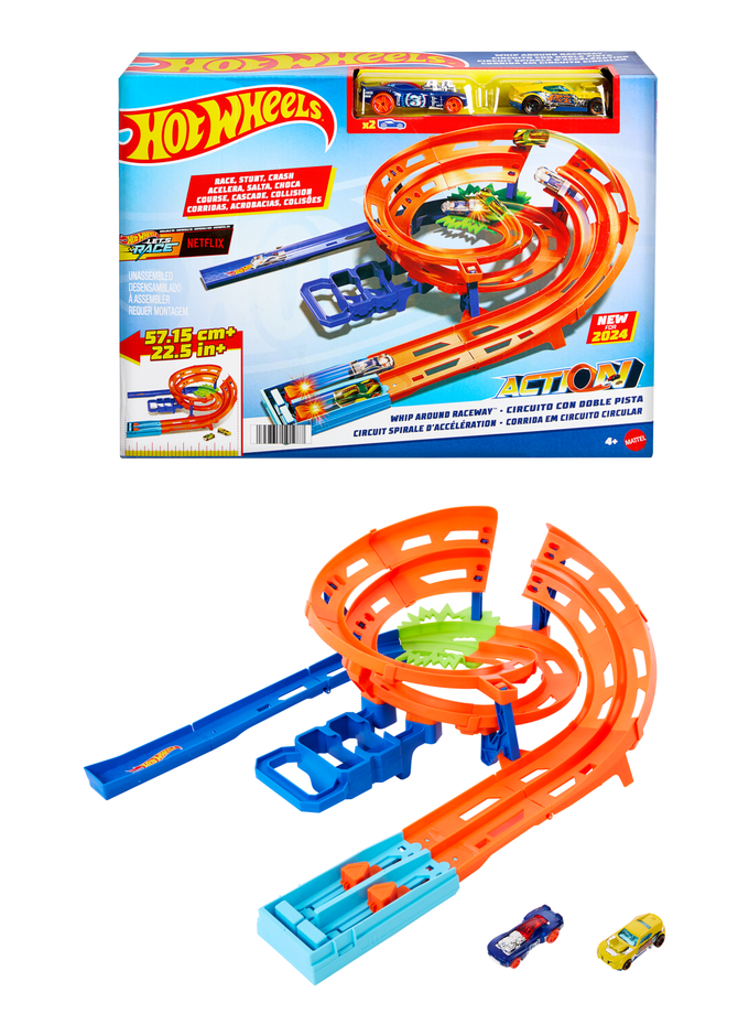 Hot Wheels  Circuit Spirale D’Accélération, 2Véhicules, Échelle1:64 New Arrival