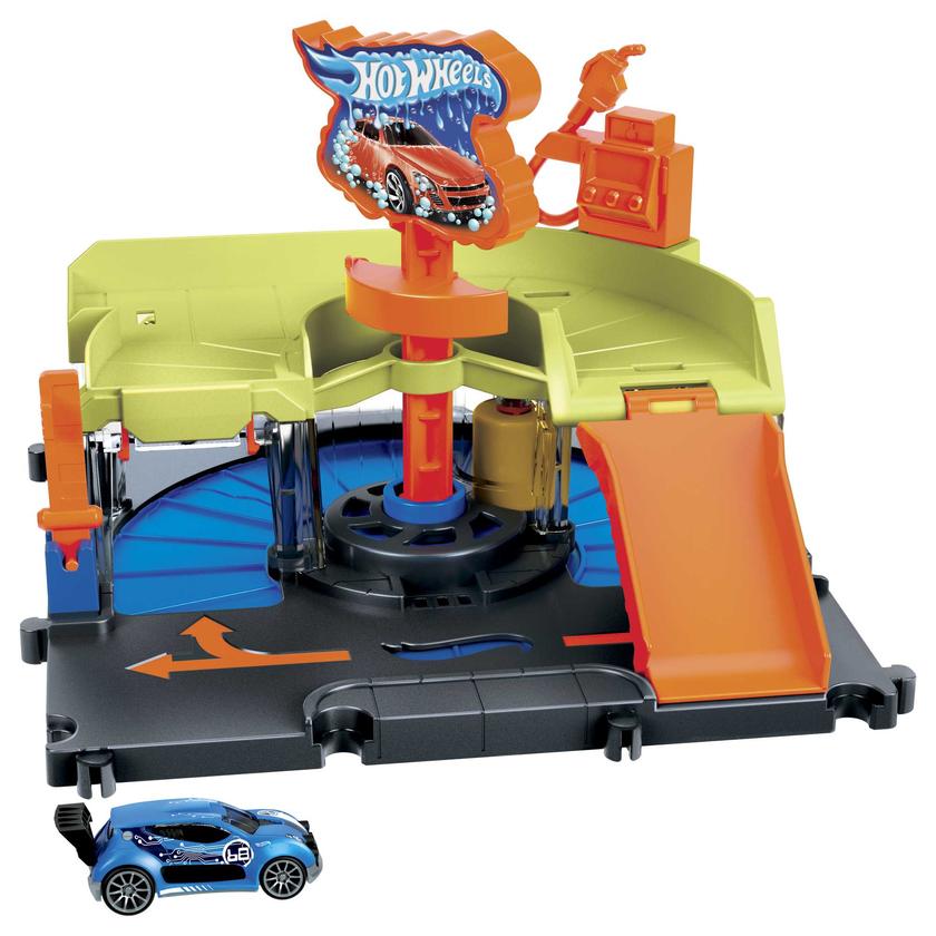 Hot Wheels City Pista de Brinquedo Lava-rápido da Cidade Free shipping