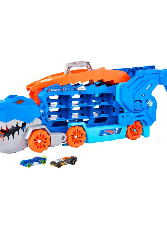 Hot Wheels City Pista de Brinquedo Super Reboque de T-Rex Same Day Delivery