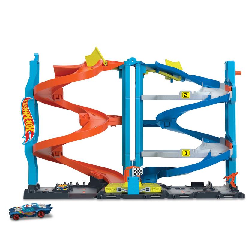 Hot Wheels City Pista de Brinquedo Torre de Corridas com Altura Dupla Best Price