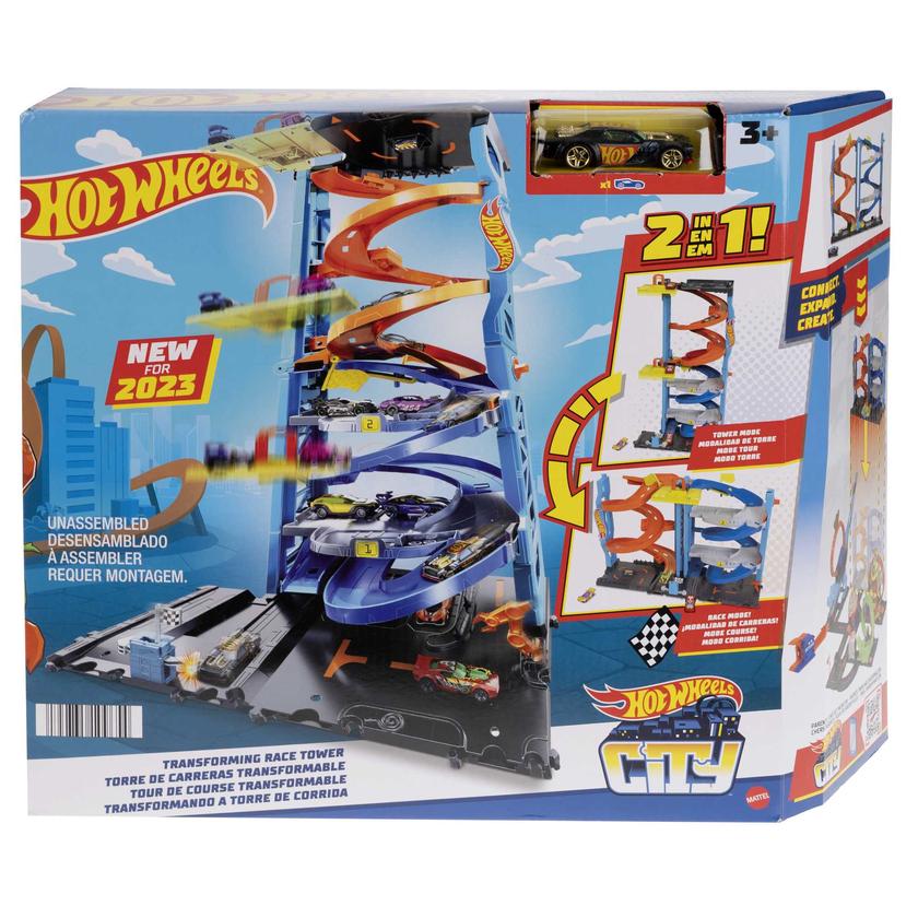 Hot Wheels City Pista de Brinquedo Torre de Corridas com Altura Dupla Best Price