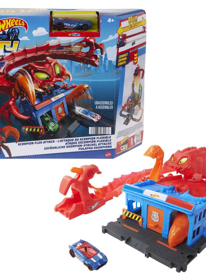 Hot Wheels City Scorpion Flex Attack With 1 Toy Car, Gift For Kids Best Price