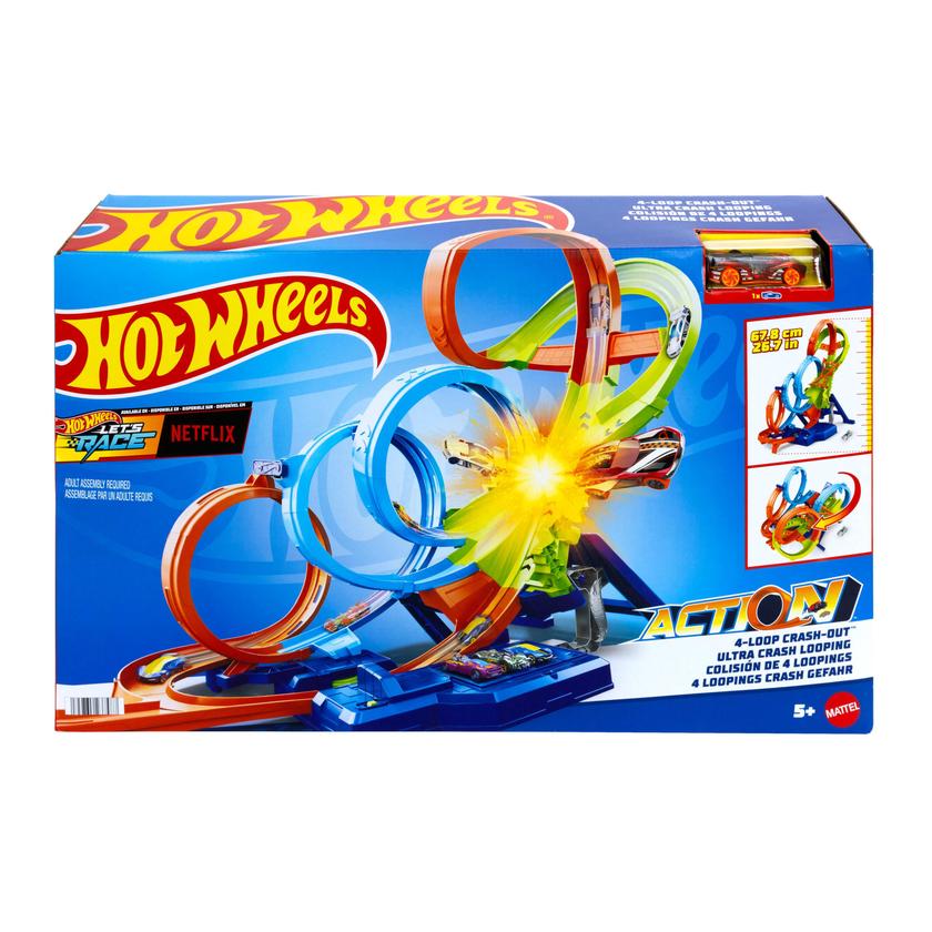 Hot Wheels-Coffret Ultra Crash Looping-Propulseur et Voiture Best Seller