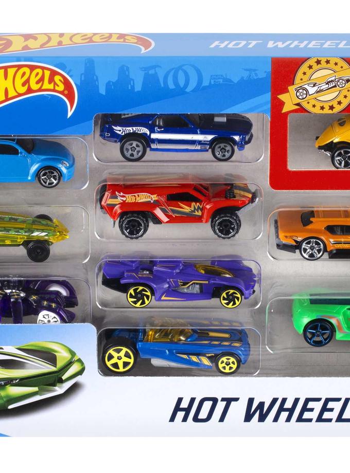 Hot Wheels Die Cast Basics Veículo de Brinquedo Pacote 10 Carros Free shipping