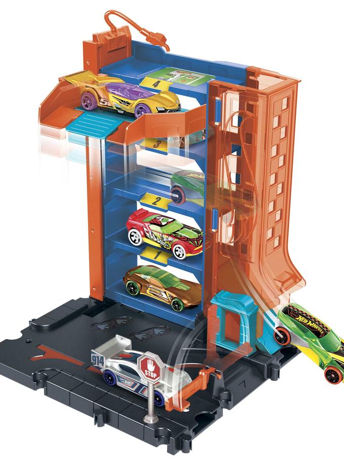 Hot Wheels Let's Race Netflix - City Downtown Car Park Playset, Gift For Kids Ages 4 To 8 On Sale