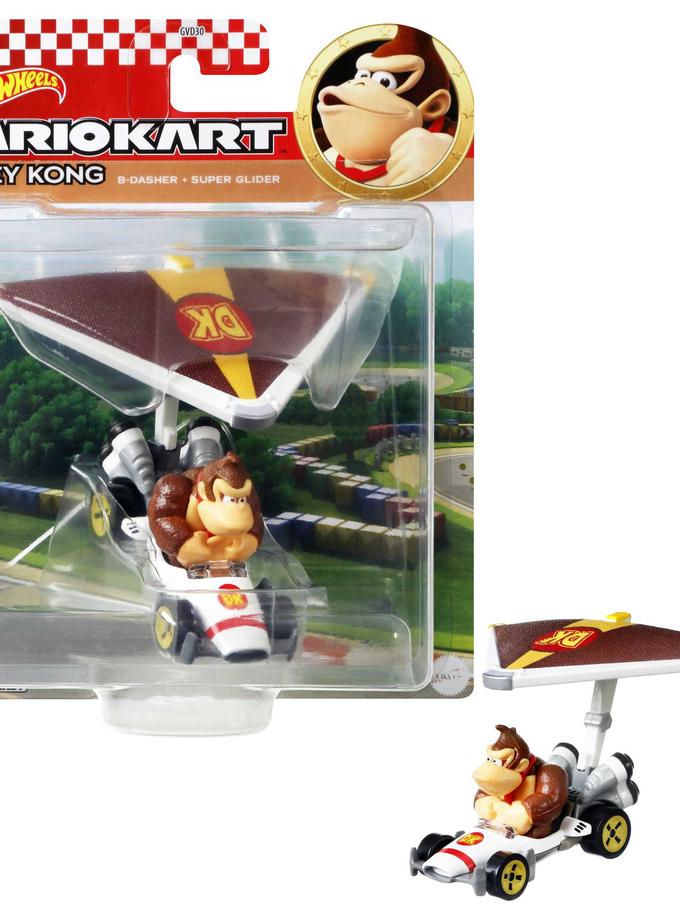 Hot Wheels®  Mario Kart™ Donkey Kong, B-Basher et Super planeur Free shipping