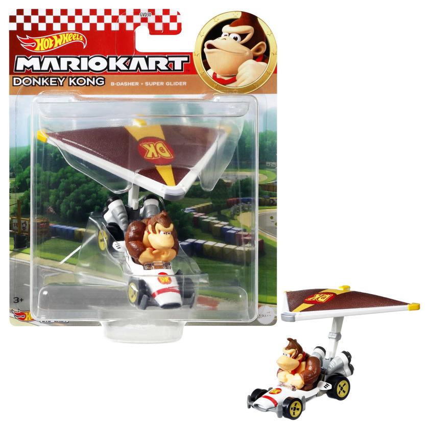 Hot Wheels®  Mario Kart™ Donkey Kong, B-Basher et Super planeur Free shipping