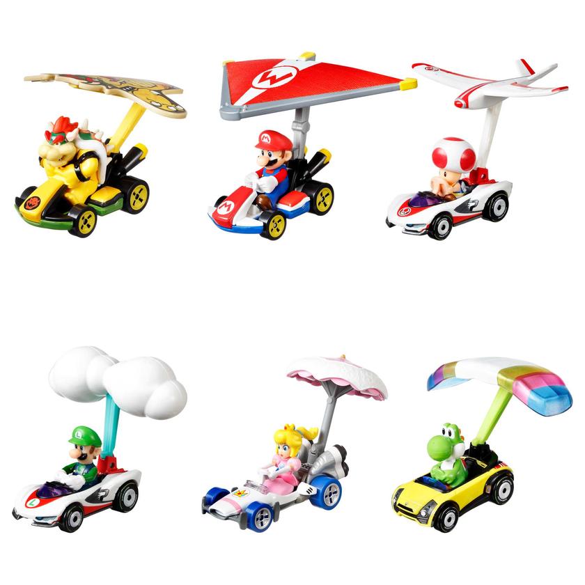 Hot Wheels®  Mario Kart™ Luigi P-Wing et Planeur nuages High Quality