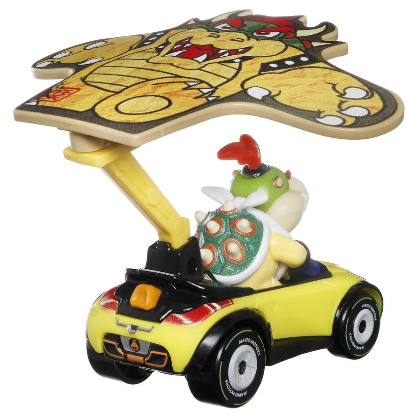 Hot Wheels Mario Kart Veículo de Brinquedo Bowser Jr Sports Coupe com Paraquedas Free shipping