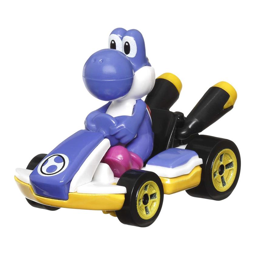 Hot Wheels Mario Kart Veículo de Brinquedo Yoshi Standard Kart Azul Escuro High Quality