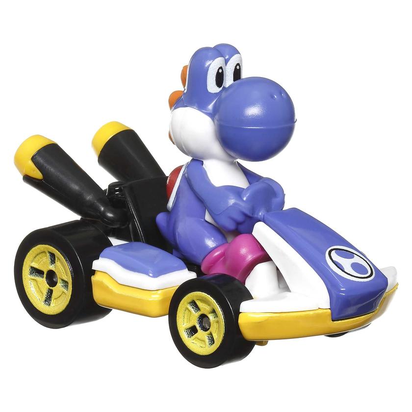 Hot Wheels Mario Kart Veículo de Brinquedo Yoshi Standard Kart Azul Escuro High Quality