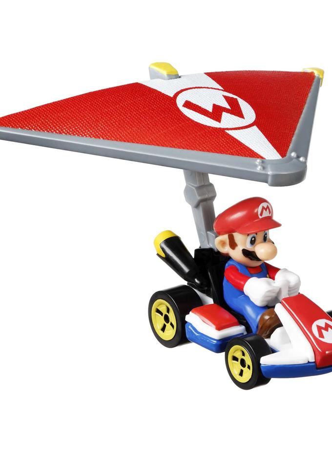 Hot Wheels Mario Kart Vehículo de Juguete Mario Estándar Kart con Super Glider Free shipping