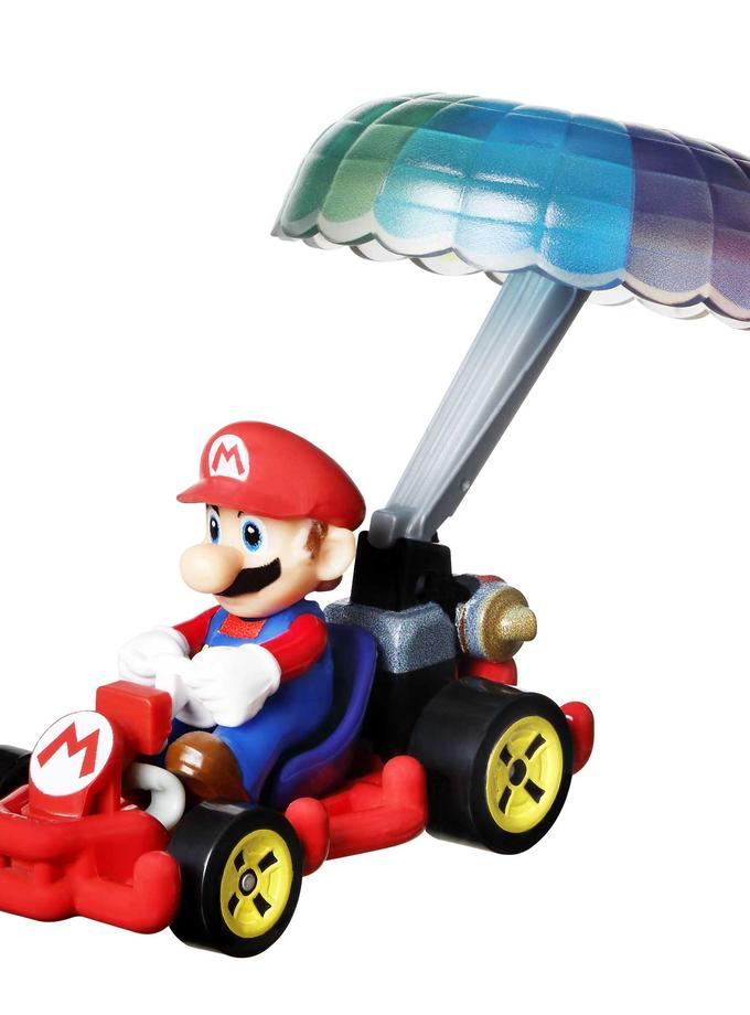 Hot Wheels Mario Kart Vehículo de Juguete Mario Pipe Frame con Paracaídas High Quality