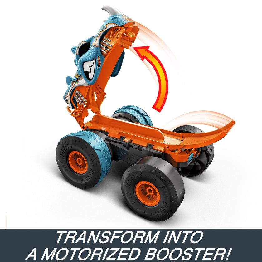 Hot Wheels Monster Trucks HW Transforming Rhinomite RC in 1:12 Scale With 1:64 Scale Toy Truck Best Buy