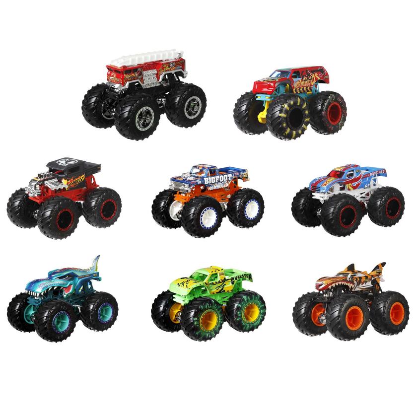 Hot Wheels Monster Trucks Live 8-Pack, Toy Trucks, Gift For Kids 3 Years & Up Free shipping