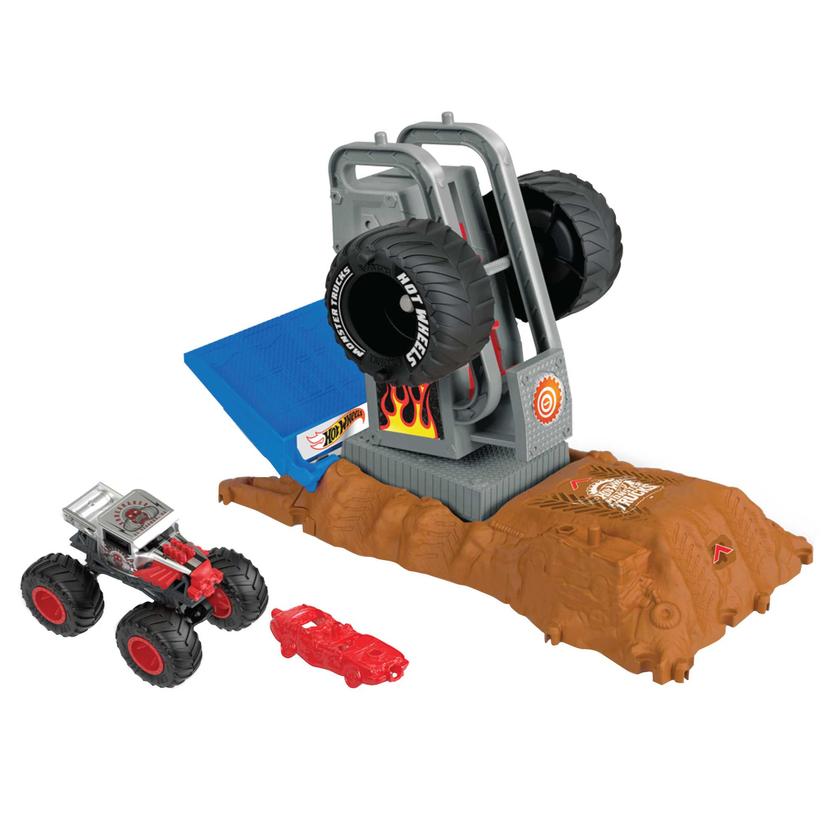 Hot Wheels Monster Trucks Pista de Juguete Arena de Demolición Reto para Principiante Bone Shaker Free shipping