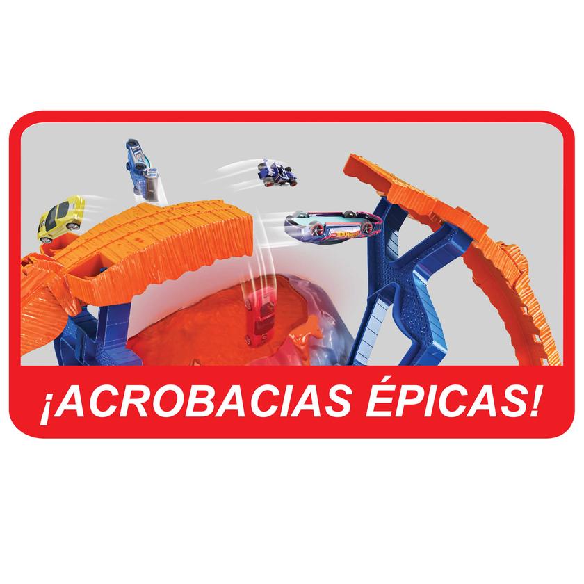 Hot Wheels Monster Trucks Pista de Juguete Temible Explosión Volcánica Best Price