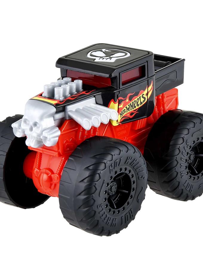 Hot Wheels Monster Trucks Roarin' Wreckers Bone Shaker Free shipping