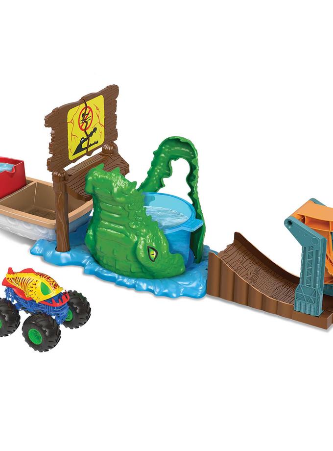 Hot Wheels Monster Trucks Swamp Chomp Playset, With 1 Toy Monster Truck New Arrival