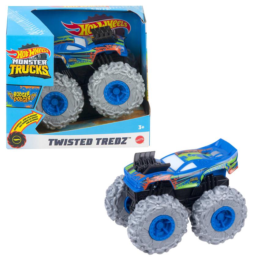 Hot Wheels Monster Trucks Twisted Tredz Rodger Dodger Vehicle Free shipping