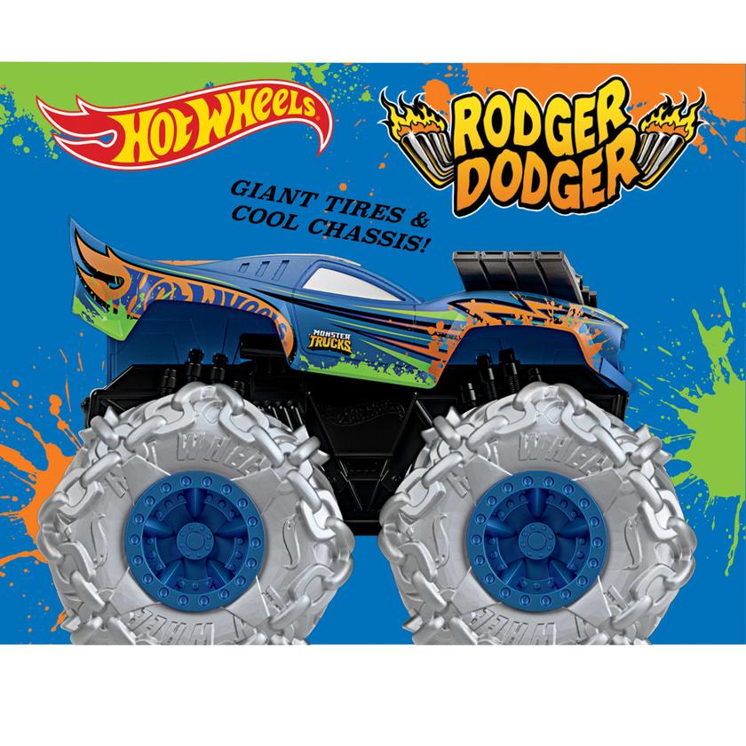 Hot Wheels Monster Trucks Twisted Tredz Rodger Dodger Vehicle Free shipping