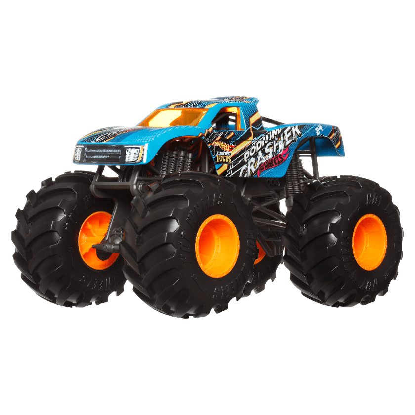 Hot Wheels Monster Trucks Veículo de Brinquedo Podium Crasher Escala 1:24 Best Price