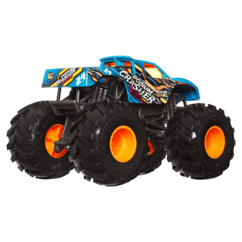 Hot Wheels Monster Trucks Veículo de Brinquedo Podium Crasher Escala 1:24 Best Price