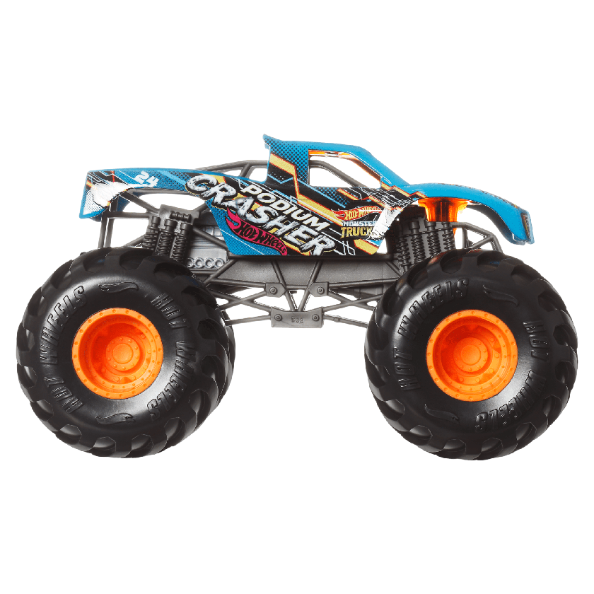 Hot Wheels Monster Trucks Veículo de Brinquedo Podium Crasher Escala 1:24 Best Price