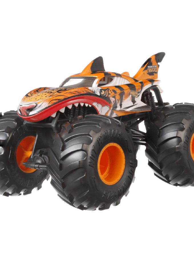 Hot Wheels Monster Trucks Veículo de Brinquedo Tiger Shark Escala 1:24 Free shipping