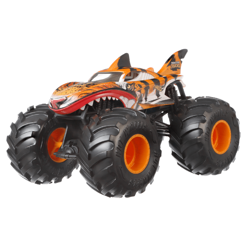 Hot Wheels Monster Trucks Veículo de Brinquedo Tiger Shark Escala 1:24 Free shipping