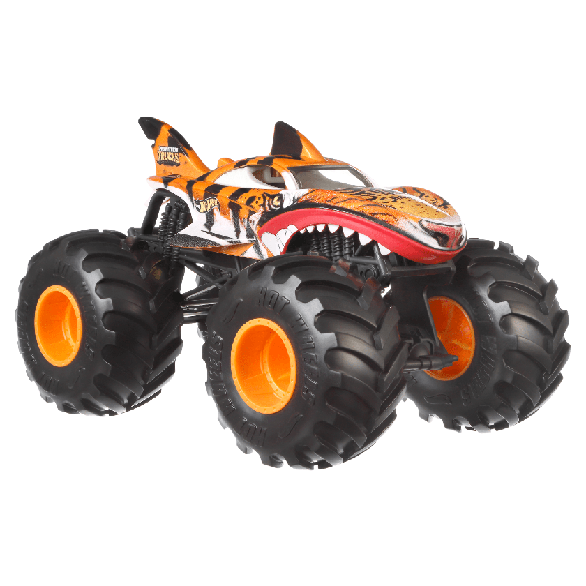 Hot Wheels Monster Trucks Veículo de Brinquedo Tiger Shark Escala 1:24 Free shipping