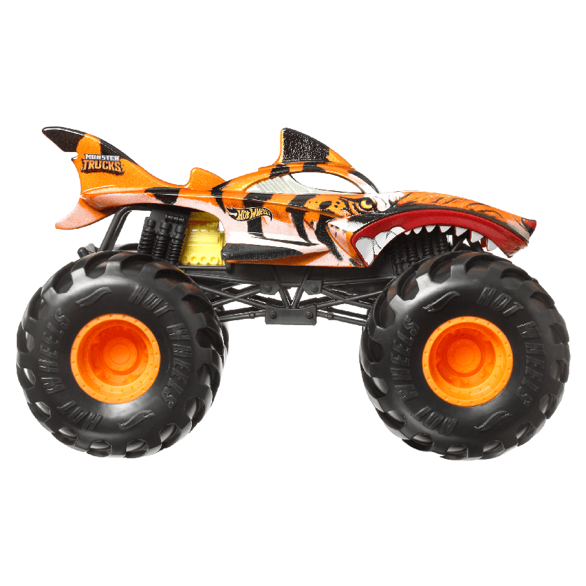 Hot Wheels Monster Trucks Veículo de Brinquedo Tiger Shark Escala 1:24 Free shipping