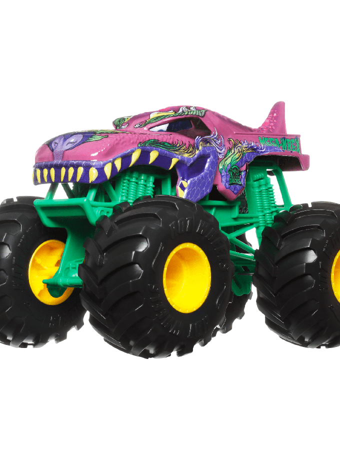 Hot Wheels Monster Trucks Veículo de Brinquedo Tiger Shark Redecoração Escala 1:24 Free shipping