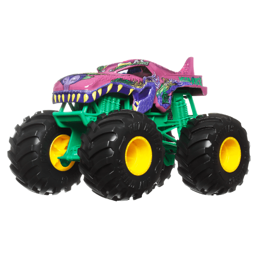 Hot Wheels Monster Trucks Veículo de Brinquedo Tiger Shark Redecoração Escala 1:24 Free shipping