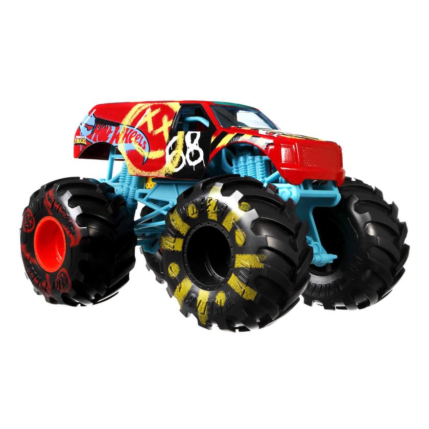 Hot Wheels Monster Trucks Veículo de Brinquedo Town Hauler Demo Derby Escala 1:24 Best Price