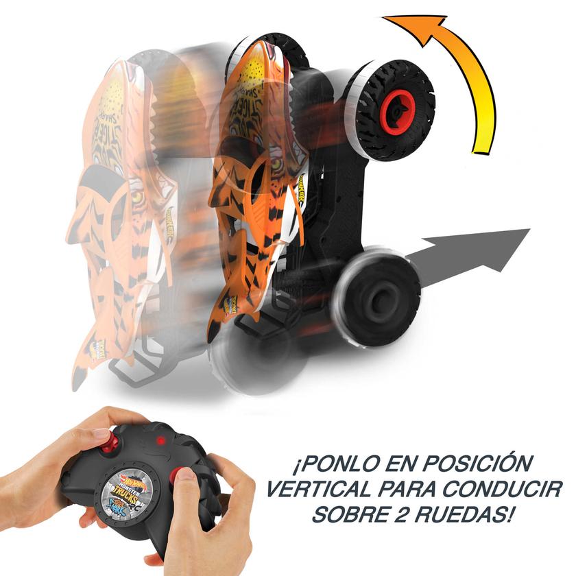 Hot Wheels Monster Trucks Vehículo a Control Remoto Tiger Shark Escala 1:15 Same Day Delivery