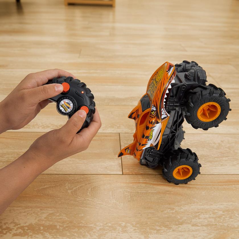 Hot Wheels Monster Trucks Vehículo a Control Remoto Tiger Shark Escala 1:24 New Arrival