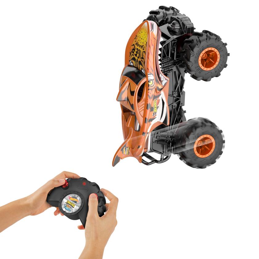 Hot Wheels Monster Trucks Vehículo a Control Remoto Tiger Shark Escala 1:24 New Arrival