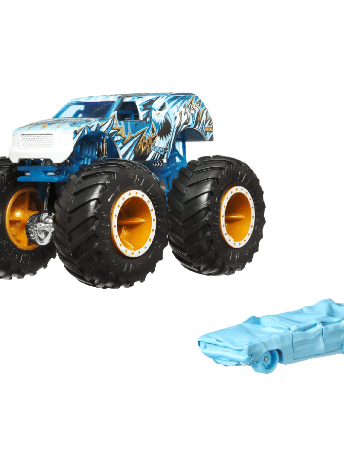 Hot Wheels Monster Trucks Vehículo de Juguete Camión 32 Degrees SUV + Flat Iron (Aplastado) Best Seller