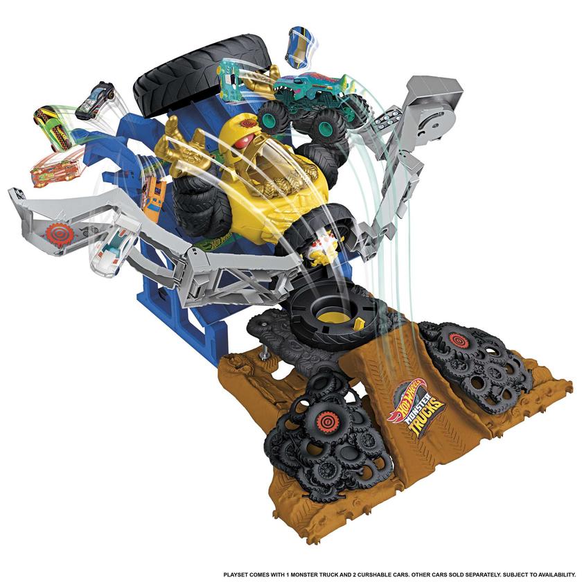 Hot Wheels Mt Arena Smashers Combat MEGA-Wrex Contre Crushzilla For Sale