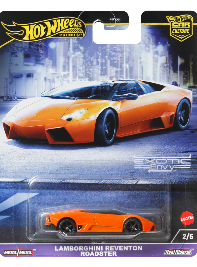 Hot Wheels Premium Car Culture Exotic Envy Lamborghini Reventon Roadster 1:64 Scale Collectible On Sale