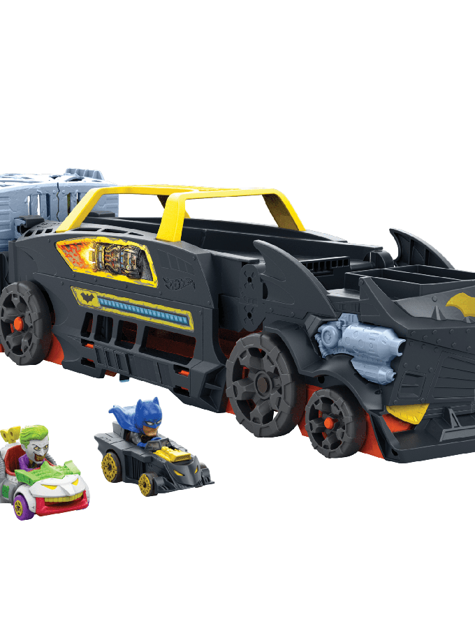 Hot Wheels Racerverse Batman's Escape Chase Track Set, Vehicle Transforms into 3-Lane Racetrack With 2 Die-Cast Toy Cars On Sale