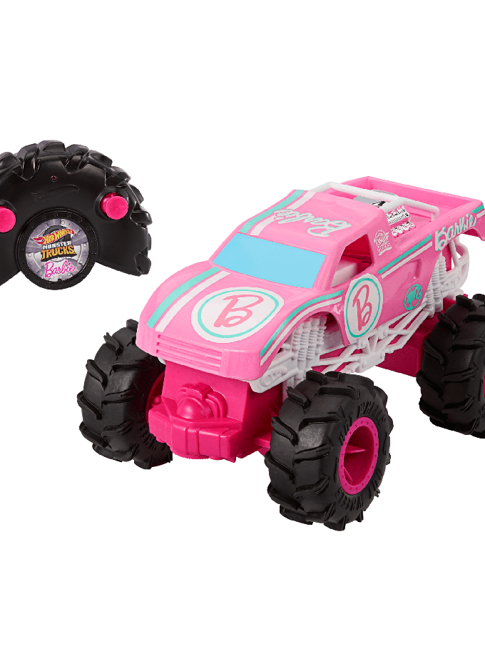 Hot Wheels RC Cars, Remote-Control Barbie Monster Truck in 1:24 Scale Best Seller