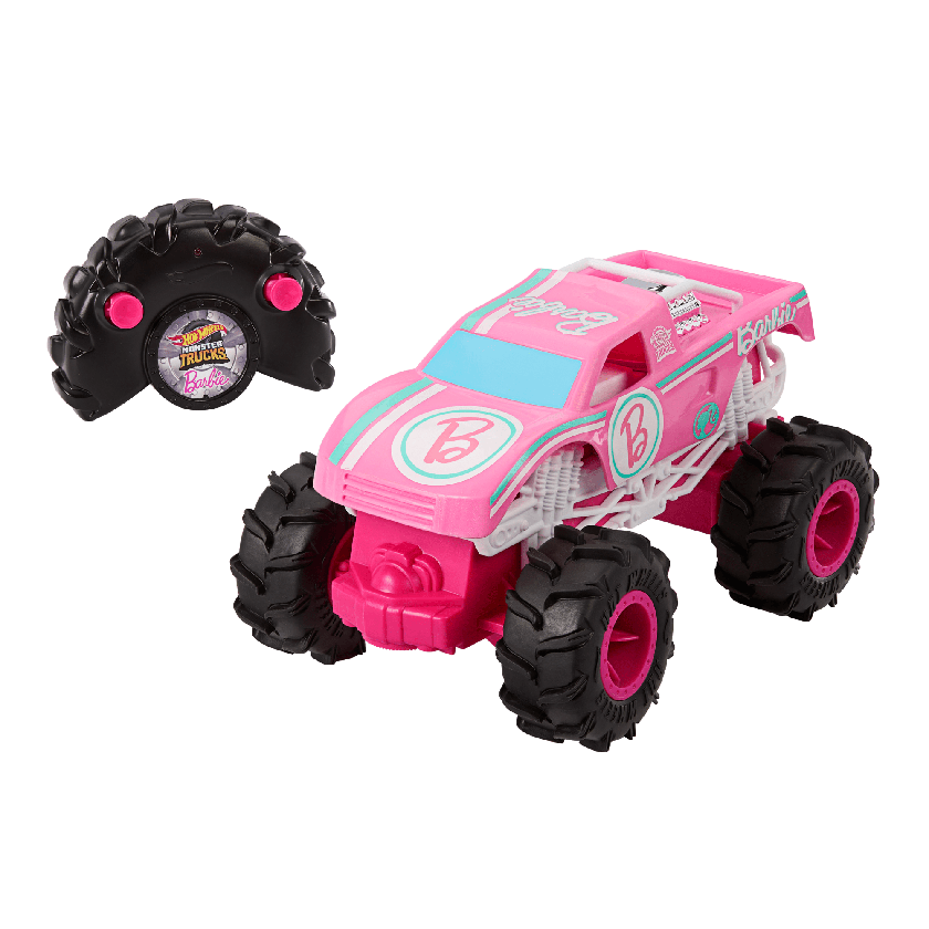 Hot Wheels RC Cars, Remote-Control Barbie Monster Truck in 1:24 Scale Best Seller