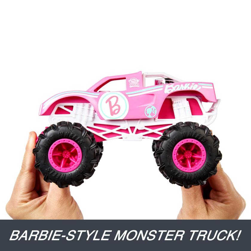 Hot Wheels RC Cars, Remote-Control Barbie Monster Truck in 1:24 Scale Best Seller