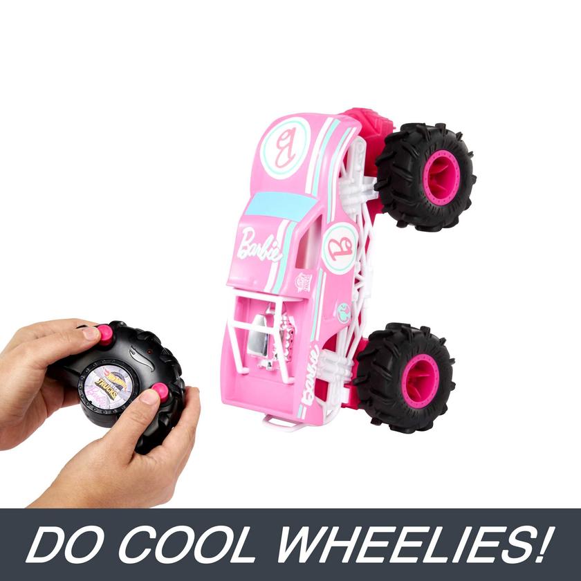 Hot Wheels RC Cars, Remote-Control Barbie Monster Truck in 1:24 Scale Best Seller